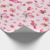 WP | 名前、キャンディ&ハート30-in by 6ft Valentines ラッピングペーパー (角)