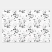 WP | Smプリント、オランダスチルライフフローラアート、(3) ラッピングペーパーシート (正面3)