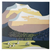 WPAのヴィンテージ旅行ポスターモンタナはアメリカを見ます タイル (正面)