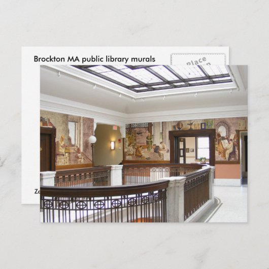 WPAの壁画9の~の郵便はがき ポストカード (正面/裏面)