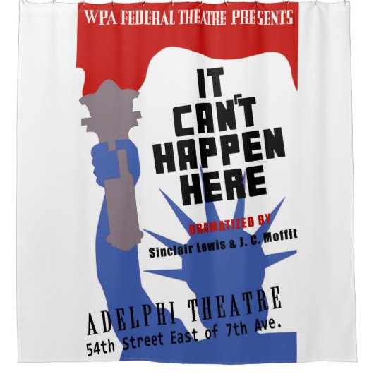 WPAポスターでは発生できない シャワーカーテン (正面)