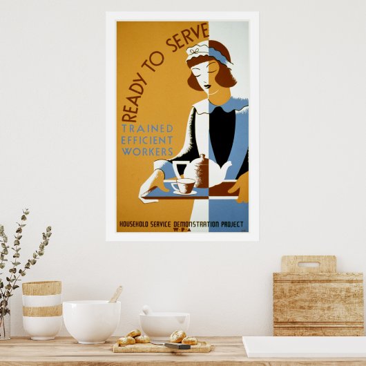 WPAポスターのヴィンテージを提供する準備 ポスター (キッチン)
