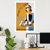 WPAポスターのヴィンテージを提供する準備 ポスター (ホームオフィス)