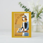 WPAポスターのヴィンテージを提供する準備 ポストカード (スタンド正面)