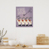 WPAポスター、理容師ショップカルテット、パープル ポスター (キッチン)