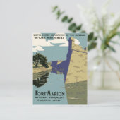 WPAヴィンテージ旅行ポスターフォートマリオンフロリダ ポストカード (スタンド正面)