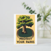 WPA国立公園のポスターポストカード ポストカード (スタンド正面)