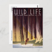 WPA国立公園のポスターポストカード ポストカード (正面/裏面)