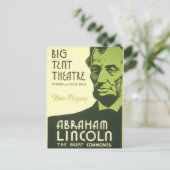 WPA Poster Abraham Lincoln Illinois 1936 ポストカード (スタンド正面)