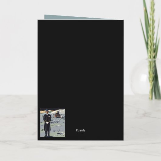 WPA style customizable funny Birthday card カード (裏面)