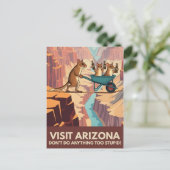 WPA style Visit Arizona Postcard ポストカード (スタンド正面)