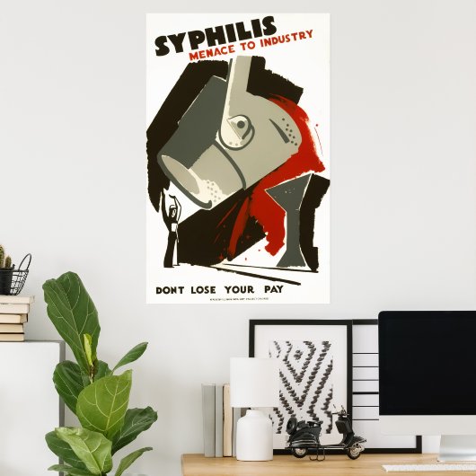 WPA SYPHILIS POSTER c.1938 ポスター (ホームオフィス)