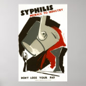 WPA SYPHILIS POSTER c.1938 ポスター (正面)