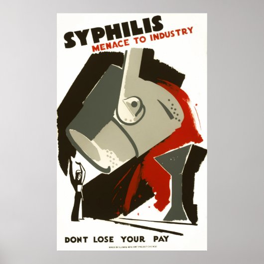 WPA SYPHILIS POSTER c.1938 ポスター (正面)