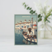 WPA Themed Mykonos  ポストカード (スタンド正面)