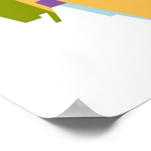 WPAPの抽象芸術馬 ポスター (角)