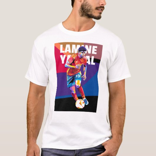 WPAPスタイルのラミン・ヤマル Tシャツ (正面)