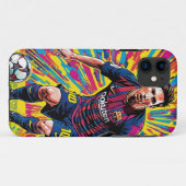 WPAP風 レオネル・メッシ iPhone/iPadケース Case-Mate iPhoneケース (裏面(横))