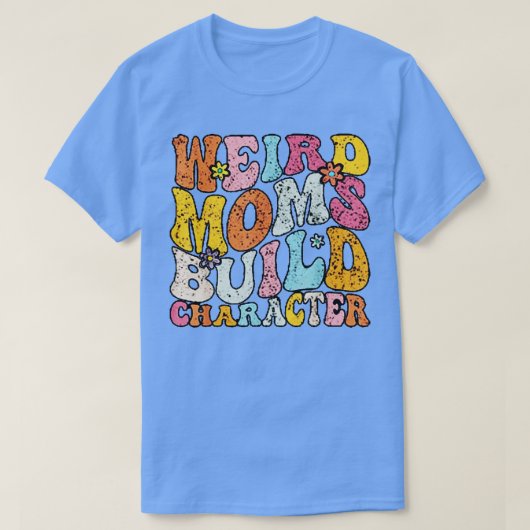 wpap retro color moms風変わり構築キャラクター tシャツ (デザイン正面)