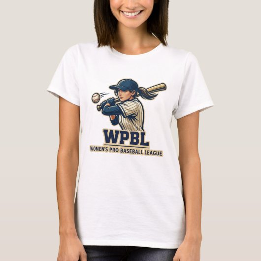 WPBL女子プロ野球リーグのマスコットデザイン Tシャツ (正面)