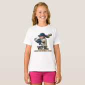 WPBL女子プロ野球リーグのマスコットデザイン Tシャツ (正面フル)