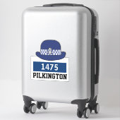 WPC警察キャップ名&番号ステッカー シール (スーツケース)