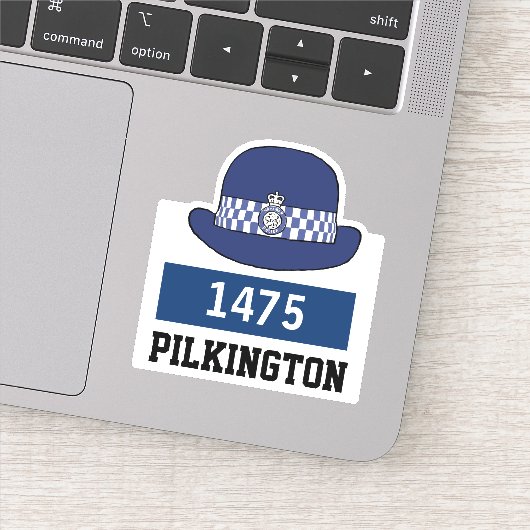 WPC警察キャップ名&番号ステッカー シール (詳細)