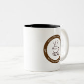 WPCoffeTalk Mug (両側のロゴ) ツートーンマグカップ (正面右)