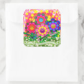 WQおもちゃフラワーパワーバンドシール スクエアシール (バッグ)