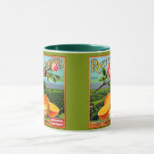 WQのマグのコップ: オレンジ木枠のラベル3 マグカップ (中央)