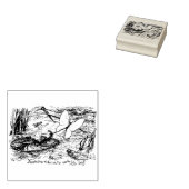 WQゴムのスタンプ： Thumbelina Rides on Lily pad ラバースタンプ (押印)