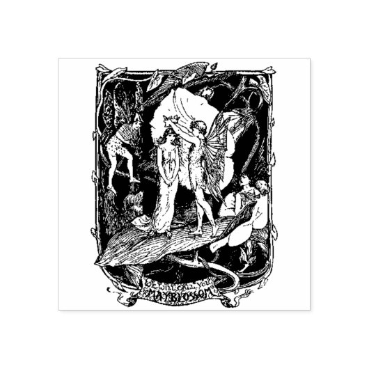 WQゴム印：サムベリーナ今MayBlosom ラバースタンプ (インプリント)