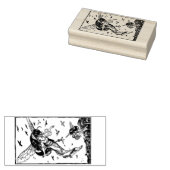 WQゴム印：メイデンを持つハチ ラバースタンプ (押印)