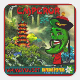 WQステッカーLG: Emperor Pepper Crate Label スクエアシール