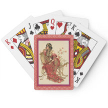 WQトランプ：ピンク色の女性