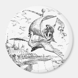 WQ MAGNET 3」 ：魔法のスワン飛んでいるボート マグネット