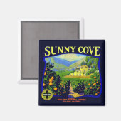 WQ MAGNET : Sunny Cove Fruit Crateラベル マグネット (正面/裏面)