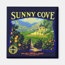 WQ MAGNET : Sunny Cove Fruit Crateラベル