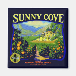 WQ MAGNET : Sunny Cove Fruit Crateラベル マグネット