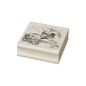 WQ RUBBER STAMP :魔法の白鳥飛んでいるボート ラバースタンプ (スタンプ)