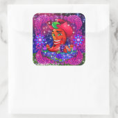 WQ Scott Hot Pepper "Say Cheese"ステッカー大 スクエアシール (バッグ)