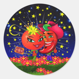 WQ STICKERS : Socy Tomato & Scott Hot Pepper ラウンドシール