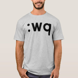 : wq - Vi/Vimのユーザーのための黒い文字 Tシャツ
