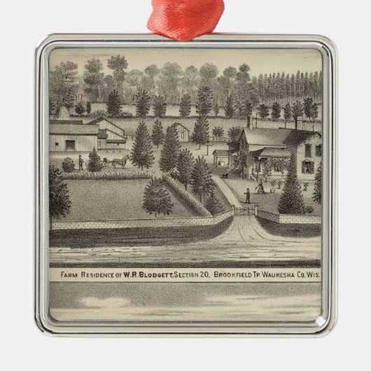 WR Blodgett及びGC Daubnerの農場そして住宅 メタルオーナメント (正面)