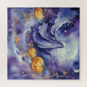 Wraithお洒落：魅惑されたカボチャの道 ジグソーパズル (横)