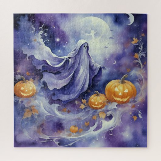 Wraithお洒落：魅惑されたカボチャの道 ジグソーパズル (縦)
