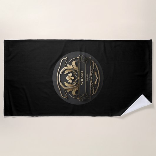 Wrami Logo, Designed by Kay Uwe Rott ビーチタオル (正面)