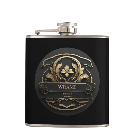 Wrami Logo, Designed by Kay Uwe Rott フラスク (正面)