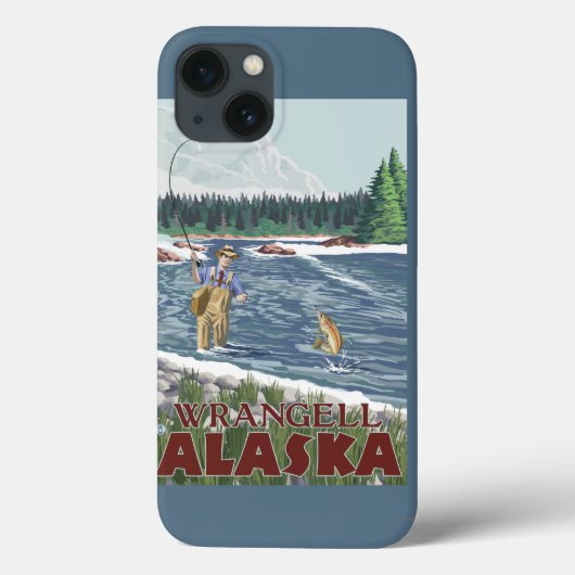 Wrangell、アラスカ-はえの漁師 Case-Mate iPhoneケース (裏面)