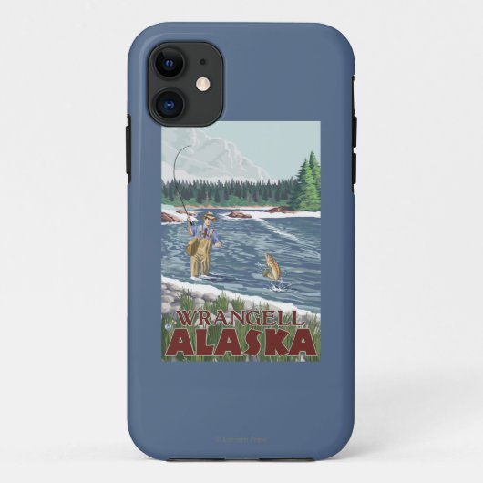 Wrangell、アラスカ-はえの漁師 Case-Mate iPhoneケース (裏面)